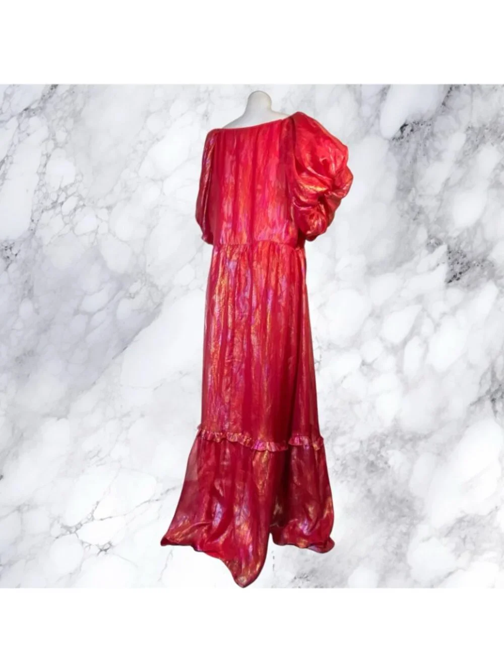 Jessakae Pixie Dress Plus Size in Red Holographic Oil Spill - Picture 12 of 12